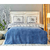 Набор постельное белье с пледом Karaca Home - Aleka indigo индиго евро