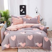 Постельное белье Vanilla Home Полуторный Серо-розовый