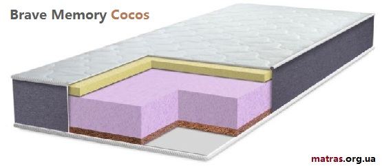 Ортопедический матрас Eurosleep Brave Memory Cocos &mdash; это идеальное решение для здорового отдыха и быстрого восстановления сил. Уникальная двусторонняя конструкция модели сочетает в себе обволакивающую пену Memory Foam с эффектом памяти для максимального расслабления мышц и натуральную кокосовую койру, обеспечивающую правильную жесткую поддержку позвоночника. Монолитная европена Flexi гарантирует долговечность изделия и выдерживает высокие нагрузки. Модель комплектуется износостойким трикотажным чехлом, который отлично пропускает воздух и поддерживает идеальную гигиену спального места.
